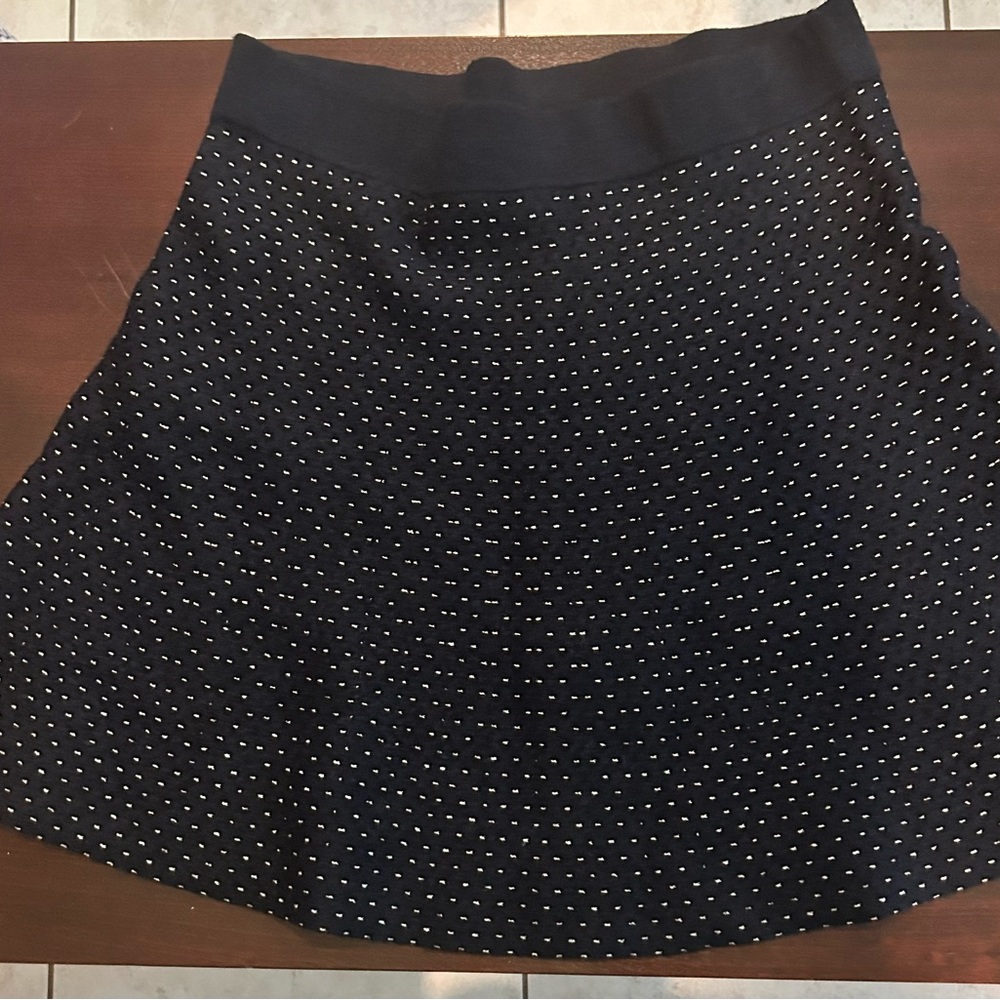 Ann Taylor Black and White Mini Skirt